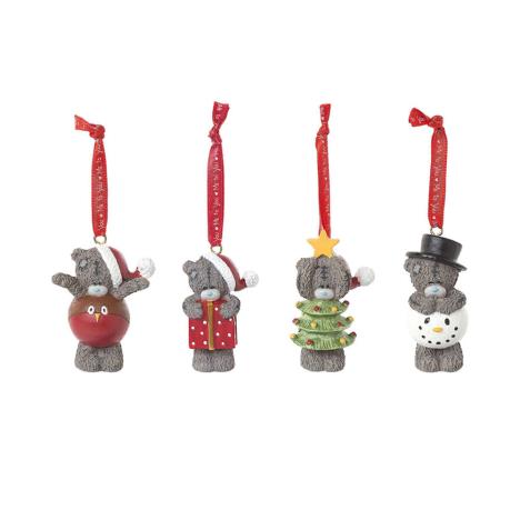 Set of 4 Resin Christmas Me to You Bear Tree Decorations £7.79